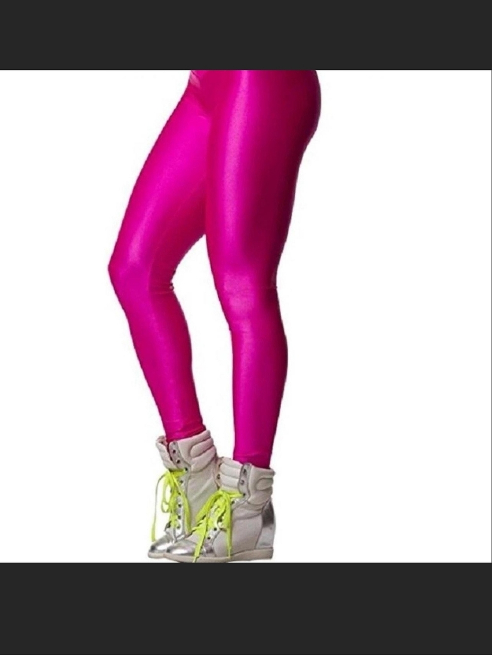 Y2k American Apparel Magenta/fuschia/hot Pink Metallic Leggings M